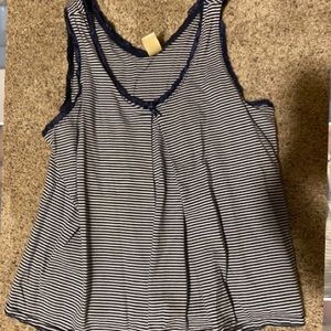 Old navy maternity blue and white striped nursing tank top, size medium